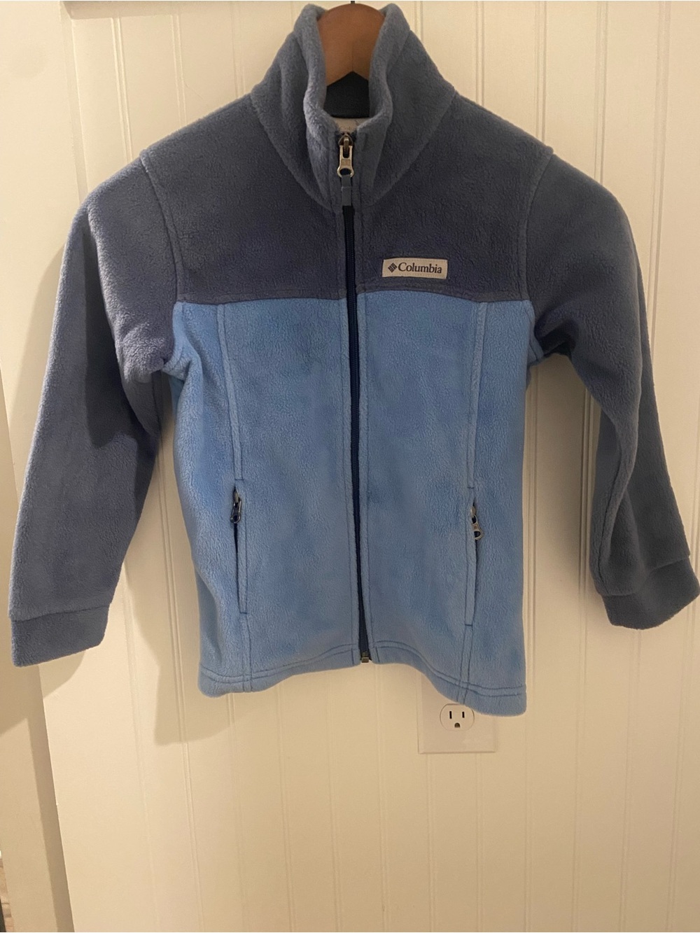 Columbia Kids Two-Tone Blue Full‑Zip Fleece Jacket sz (6-7)
